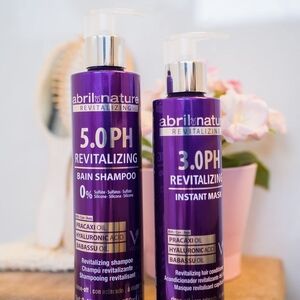 Abril et Nature Revitalizing Duo - 5.0 PH Shampoo & 3.0 PH Mask Set - Vegan Hair